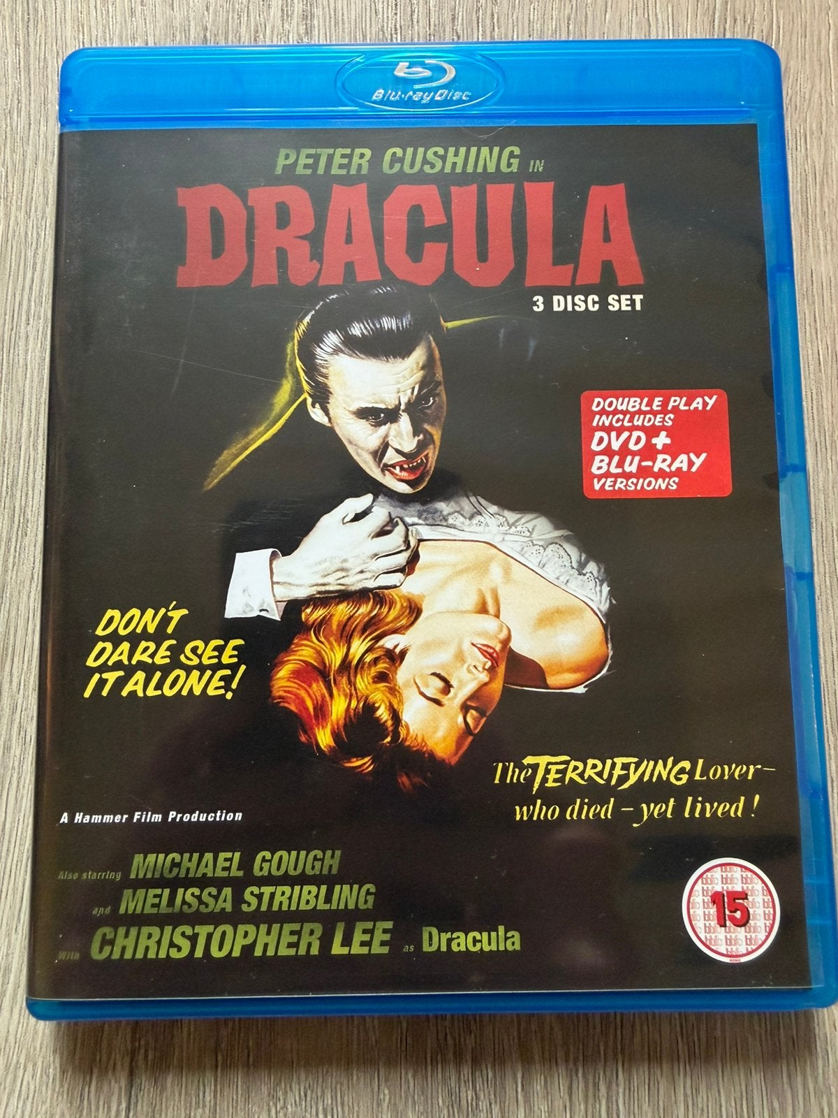 Horror of Dracula 1958 Bluray Dvd combo 3 disc, Ophalen of Verzenden, Zo goed als nieuw, Horror