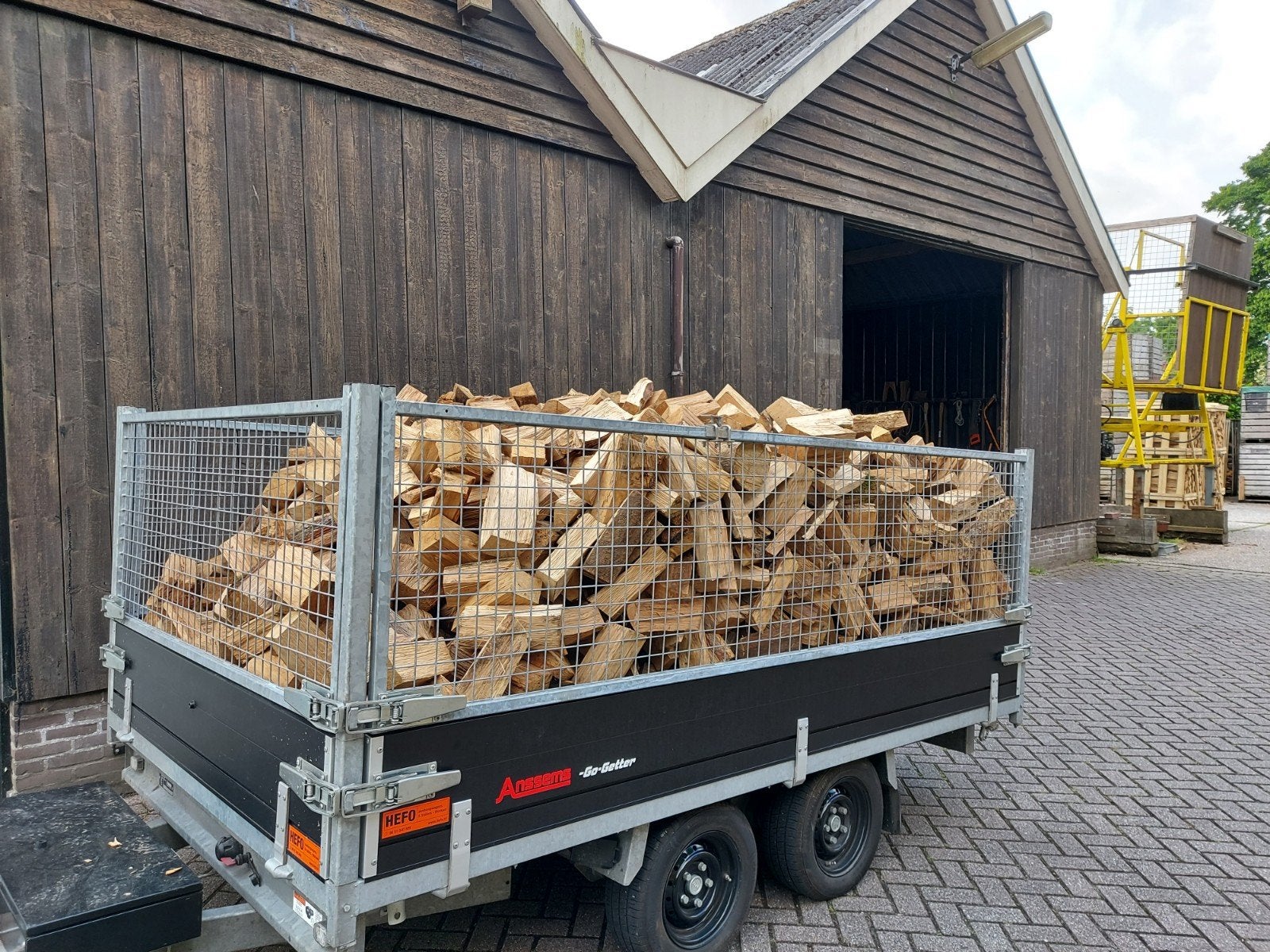 Droog Eiken Haardhout 30cm, direct stoken, Tuin en Terras, 6 m³ of meer, Ophalen, Eikenhout, Blokken