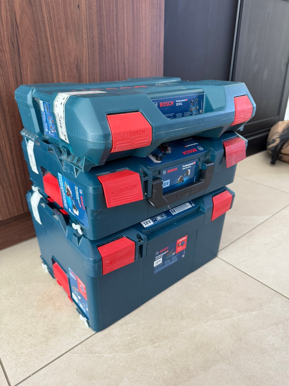 Bosch Professional L-BOXX koffers met originele inlays – 3X, Doe-het-zelf en Verbouw, Ophalen, Nieuw
