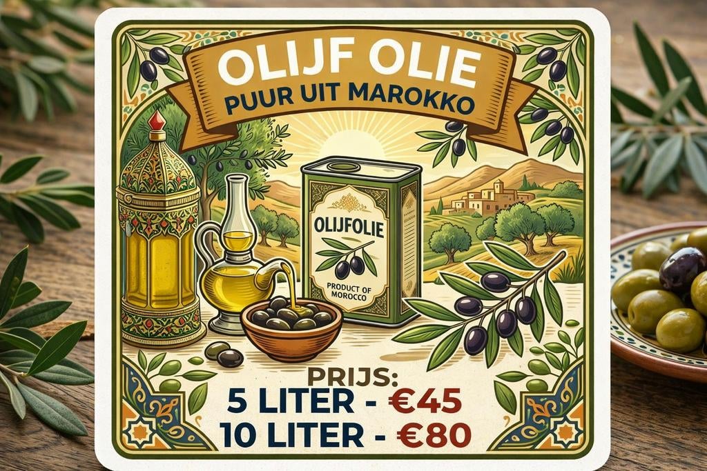 Échte Marokkaanse Olijfolie | Vers uit de Rif (Oued Msoun), Diversen, Levensmiddelen, Ophalen