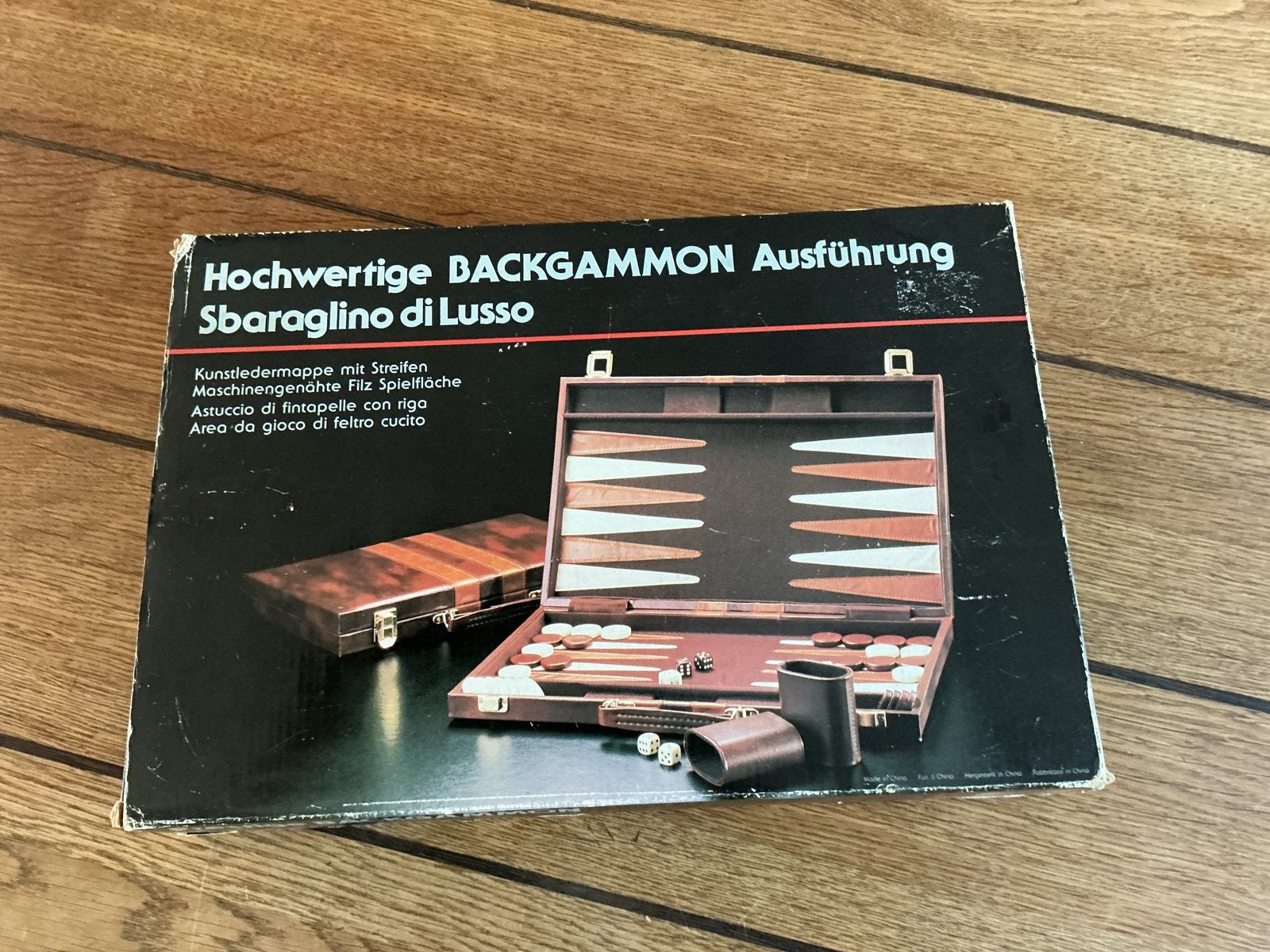 Luxe Backgammon Reisspel spel koffer tric trac, Een of twee spelers, Ophalen of Verzenden, Zo goed als nieuw, Reisspel