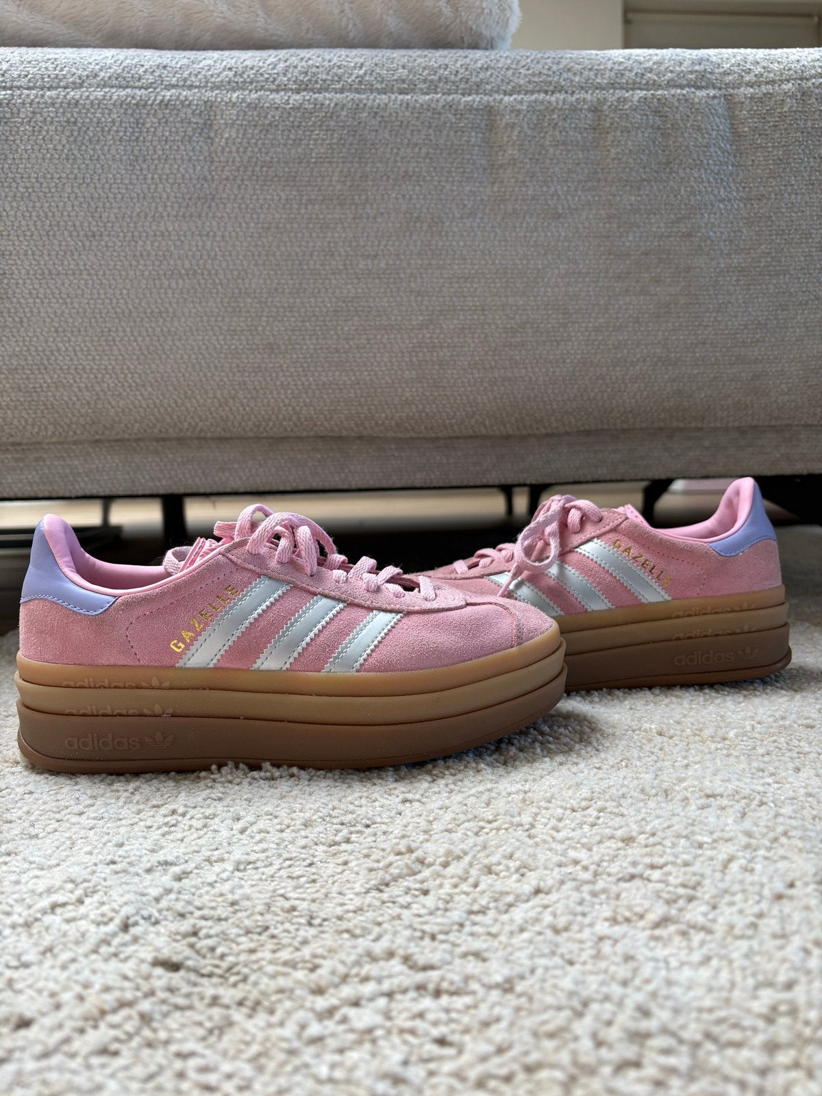 Adidas Gazelle Bold Roze Sneakers - Maat 35.5, Ophalen of Verzenden, Zo goed als nieuw, Roze, Sneakers of Gympen