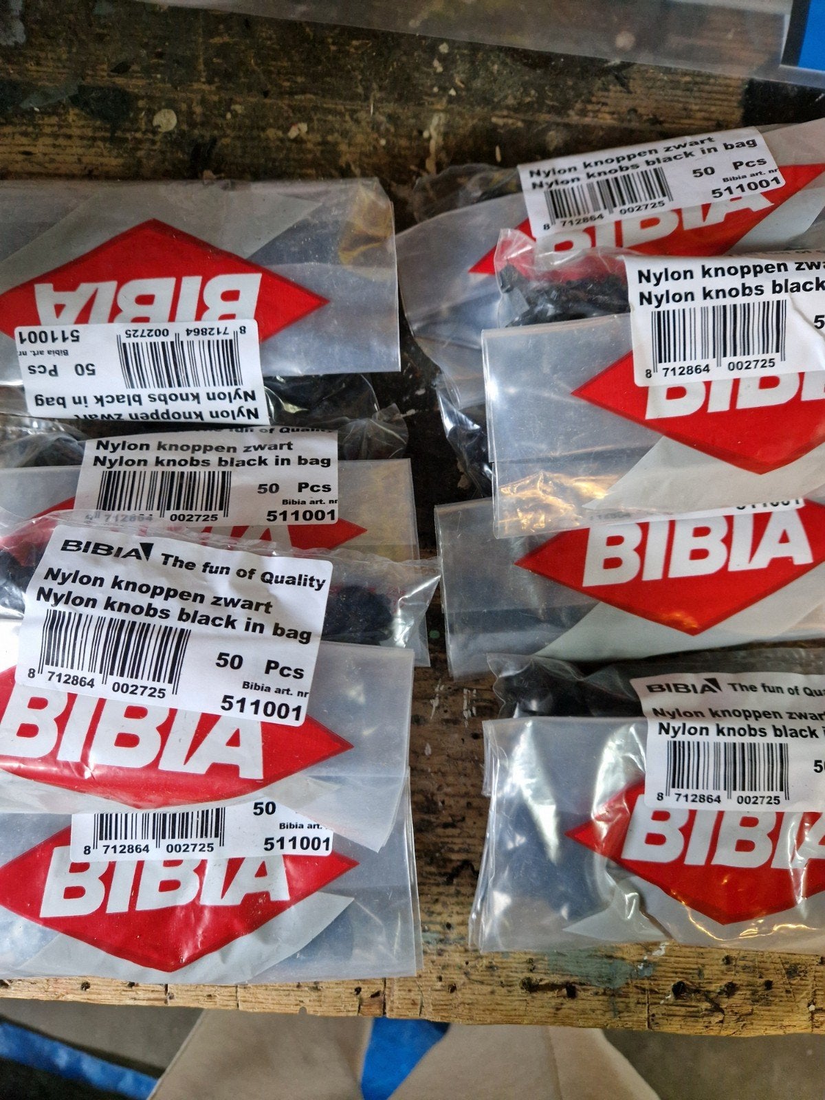 Bibia Nylon snelbinder Knoppen Zwart - 50 stuks per zakje, Ophalen of Verzenden, Nieuw, Bibia
