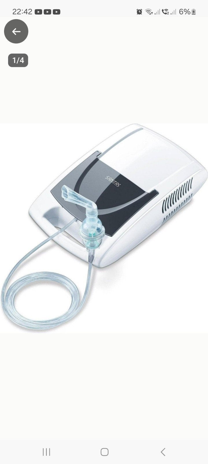 Sanitas SIH21 inhalator (nieuw), Ophalen of Verzenden, Zo goed als nieuw