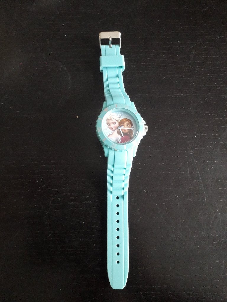 Disney Frozen kinder horloge - goede staat en werkend, Ophalen of Verzenden, Gebruikt, Horloge, Blauw