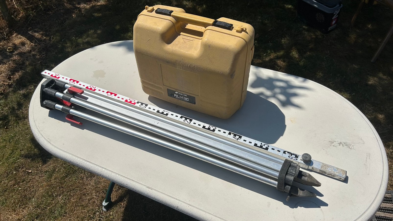 Topcon RL-H3C Rotatielaser + Statief + Baak + Ontvanger, Ophalen, Zo goed als nieuw