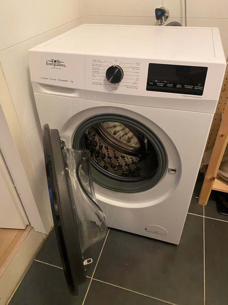 Everglades EVWM71401AW Wasmachine - Nieuw gekocht in 2022, 6 tot 8 kg, Ophalen of Verzenden, Zo goed als nieuw, Voorlader