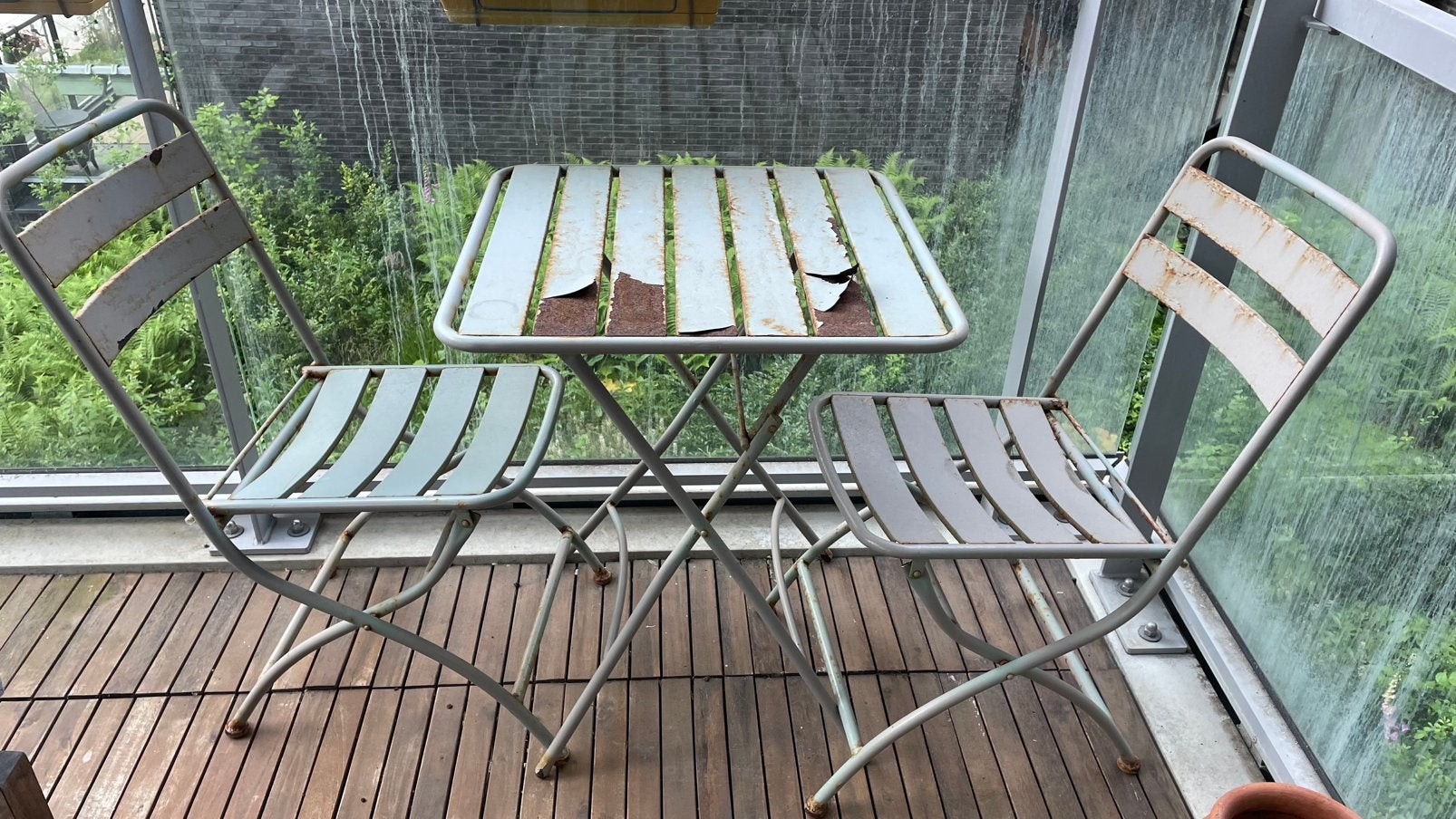 Balkon of tuinset tafel en stoelen, Tickets en Kaartjes, Recreatie | Overige, Drie personen of meer, Ticket of Toegangskaart