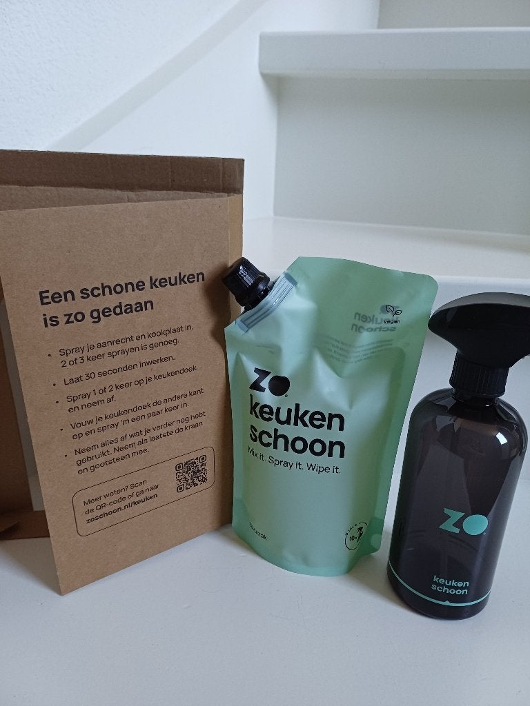 ZO KEUKENSCHOON SPUITFLES+NAVULZAK 500ML, Ophalen of Verzenden, Schoonmaakmiddel