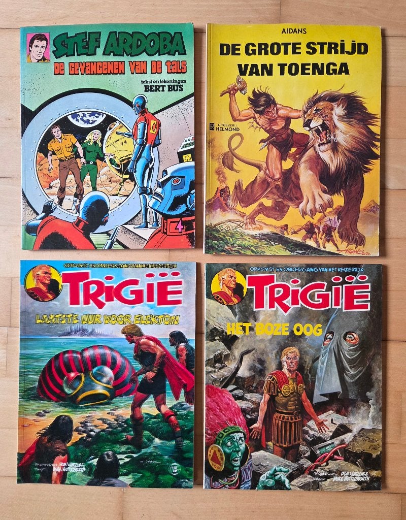 4 stripboeken - Stef Ardoba, Trigie, Toenga, Boeken, Meerdere stripboeken, Ophalen of Verzenden, Gelezen