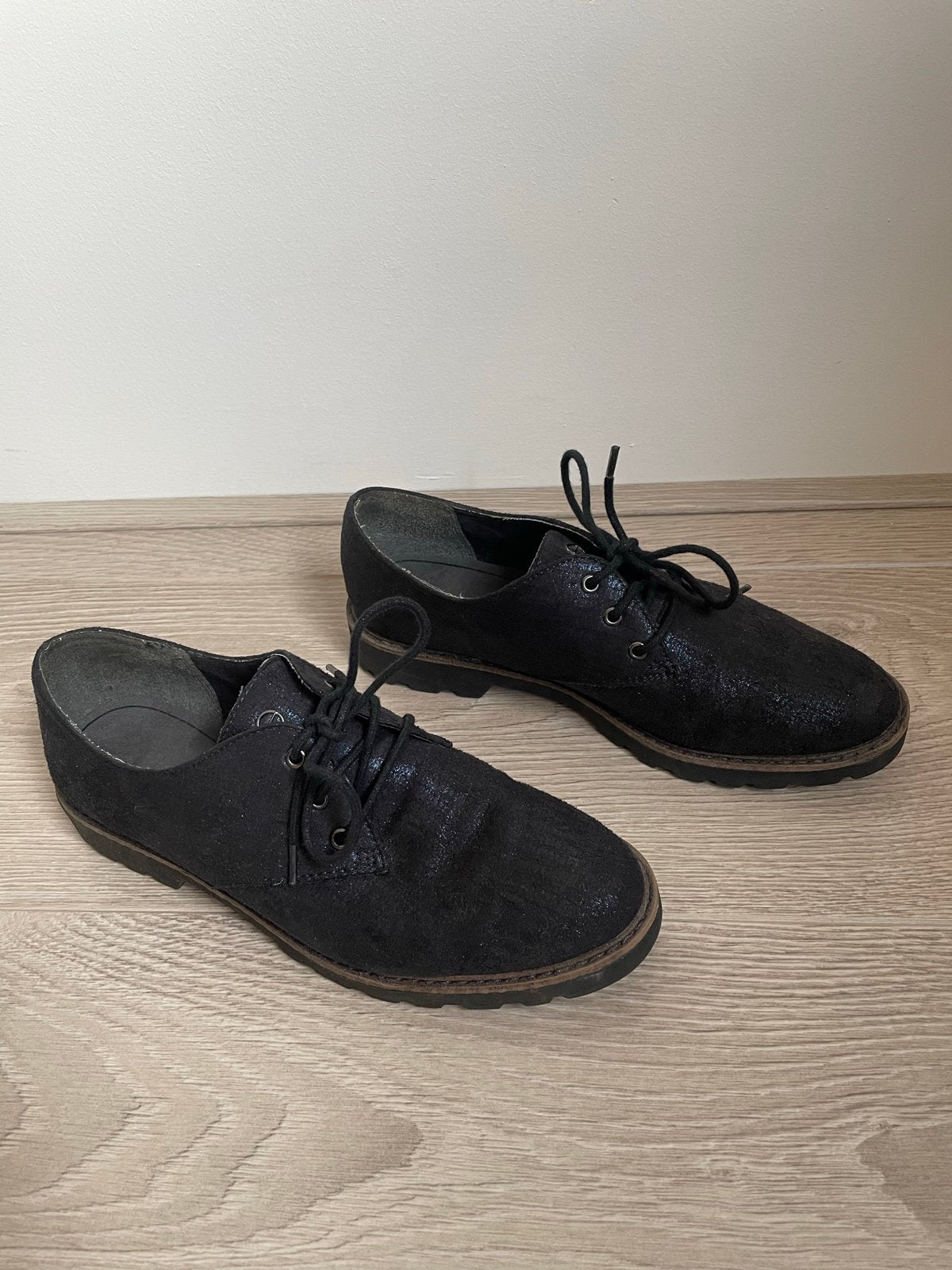 Tamaris donkerblauwe veterschoenen, maat 38, Schoenen met lage hakken, Blauw, Ophalen of Verzenden, Gedragen
