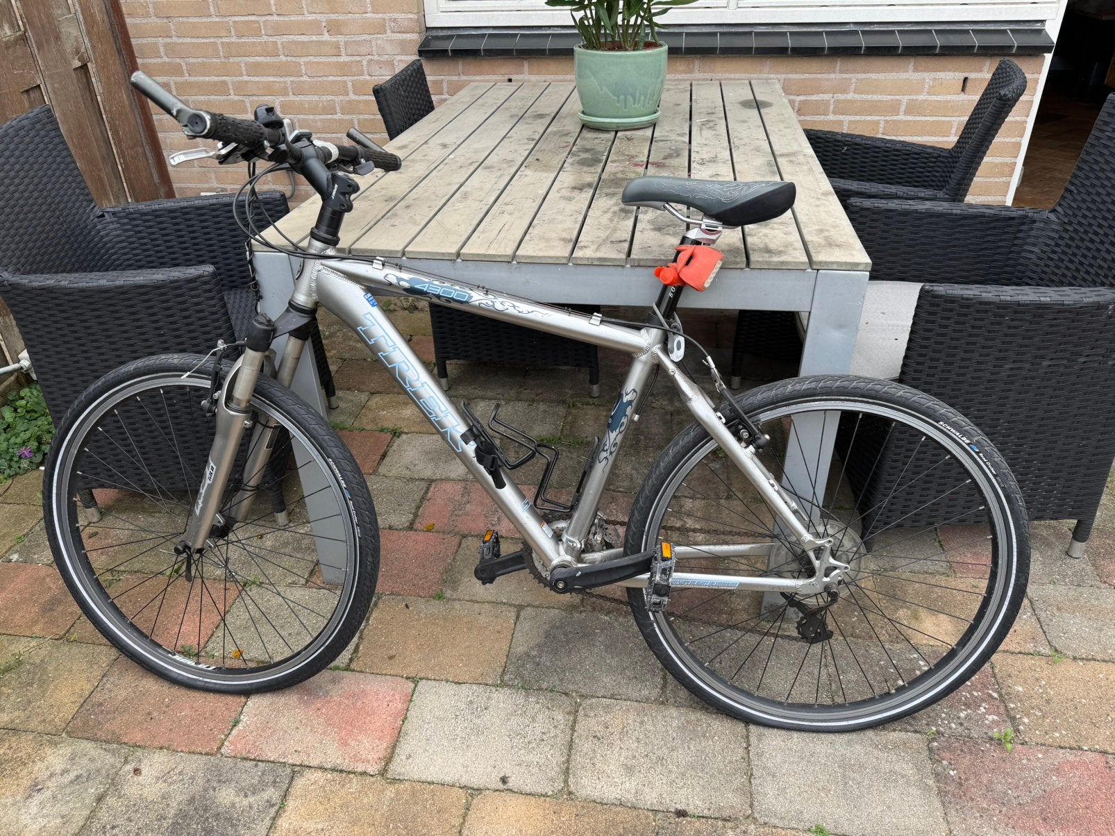 Stoere fiets mountainbike, Gebruikt, Hardtail, Velgrem, Ophalen of Verzenden
