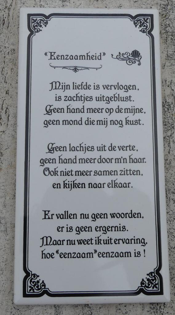 SPHINX Wand Tegel Gedicht EENZAAMHEID, Ophalen of Verzenden