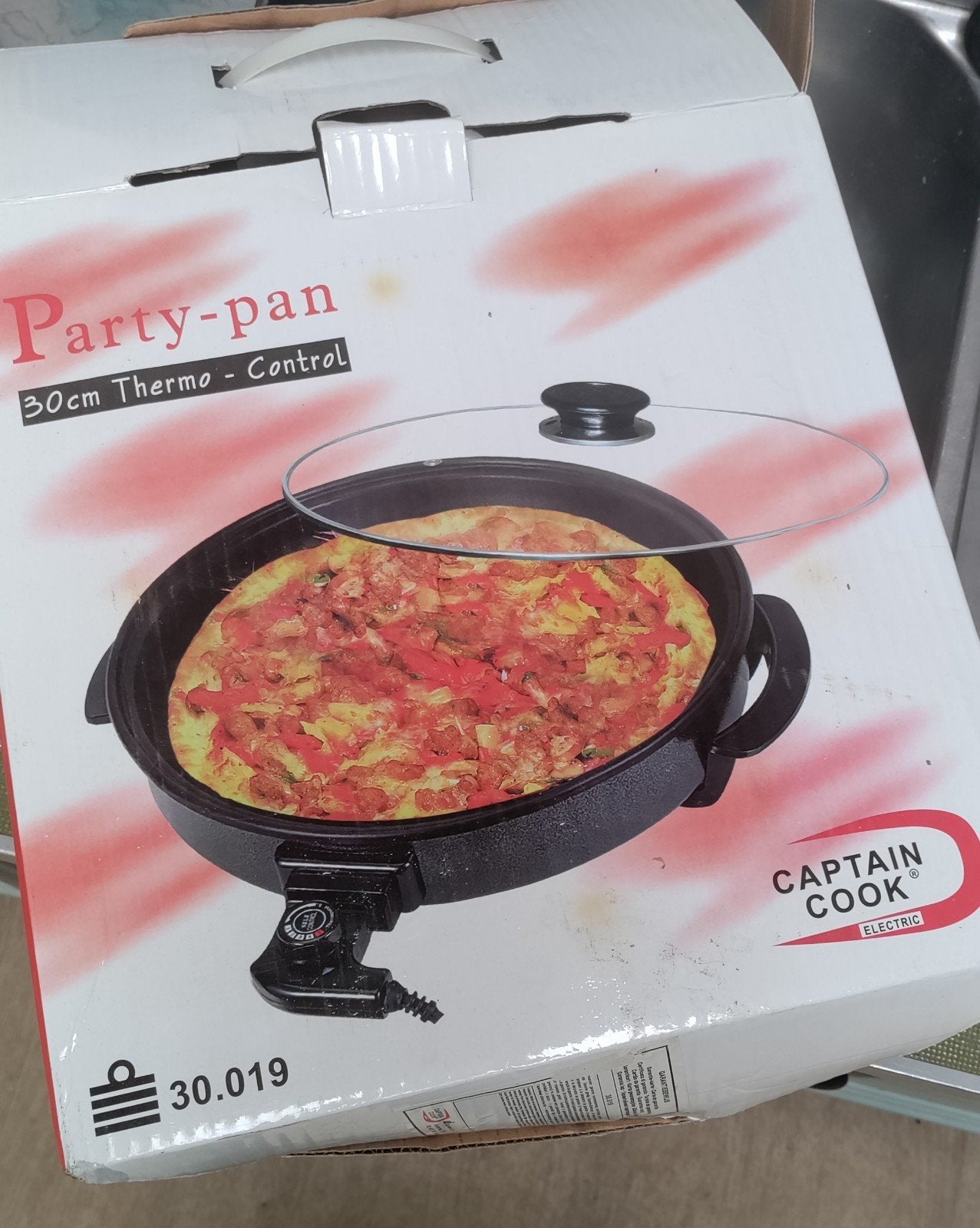Captain Cook Party-pan 30cm Thermo-Control Elektrische Pan, Ophalen of Verzenden, Zo goed als nieuw