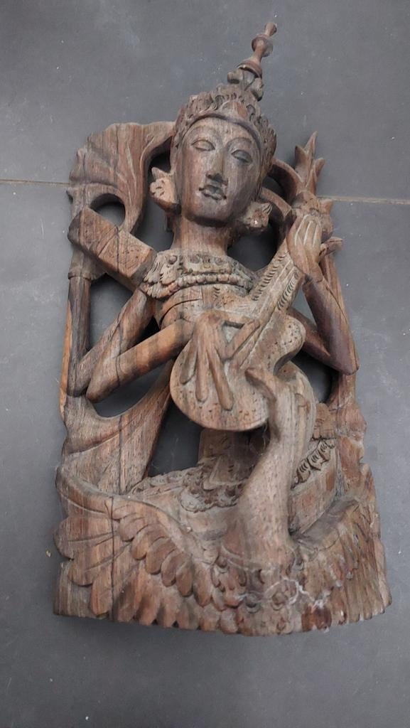 Te koop houtsnijwerk beeld 31 cm, Antiek en Kunst, Ophalen of Verzenden