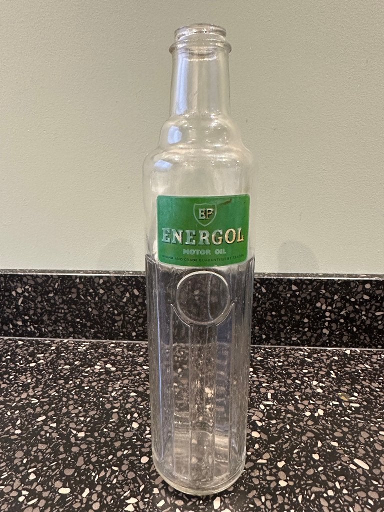 Energol oliefles. Bottle olie fles MOTOR OIL. Grote versie., Ophalen of Verzenden, Gebruikt, Gebruiksvoorwerp