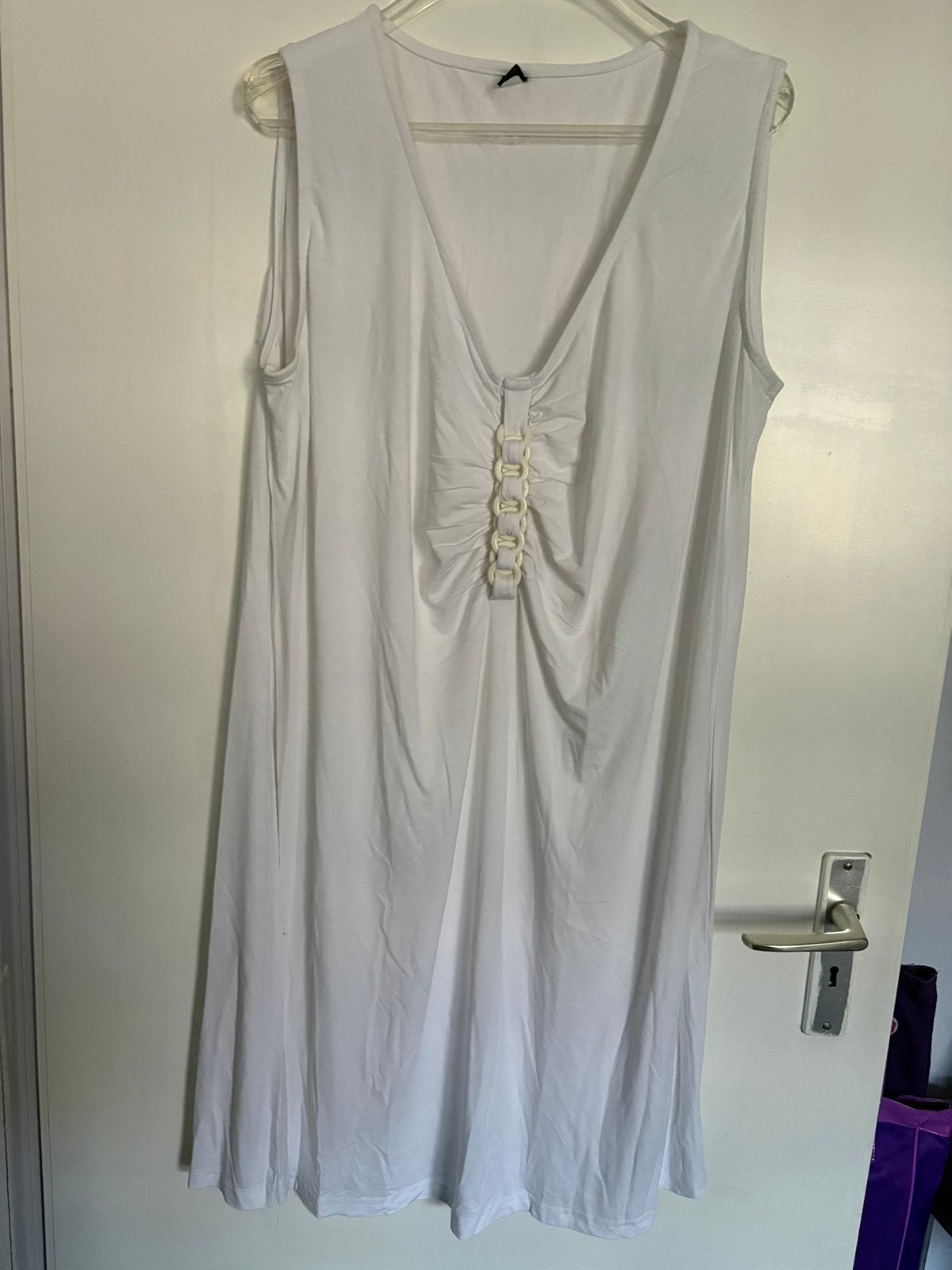 Yoek wit jurkje,XL, Kleding | Dames, Grote Maten, Ophalen of Verzenden, Zo goed als nieuw, Wit, Jurk