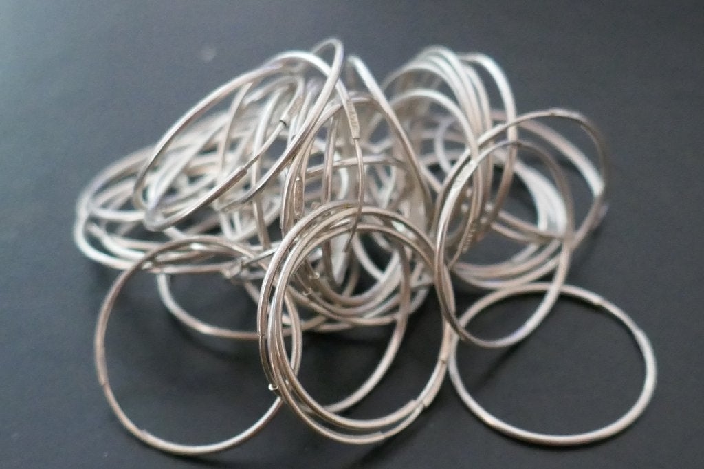20 paar zilveren oorringen, Sieraden, Tassen en Uiterlijk, Oorbellen, Hangers, Verzenden, Nieuw, Zilver