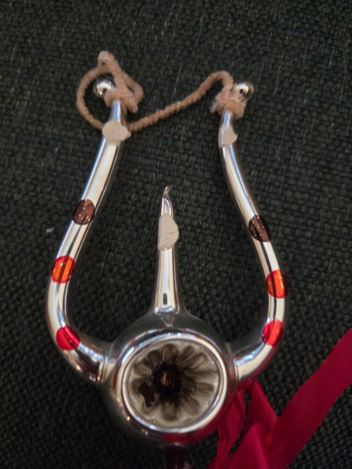 antiek kerstbal harp kwikglas, Diversen, Ophalen of Verzenden, Gebruikt