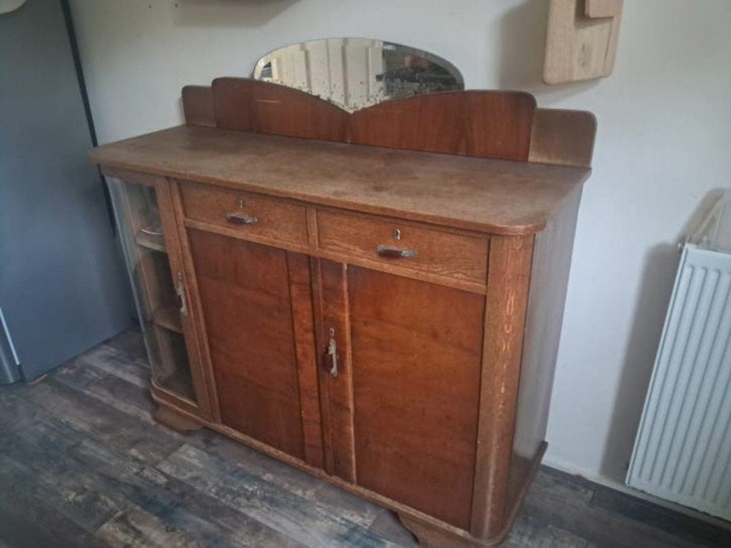 Prachtig Art Deco Dressoir / Amsterdamse School Kast, Huis en Inrichting, Ophalen, Gebruikt, Art Deco,  Amsterdamse School, Vintage