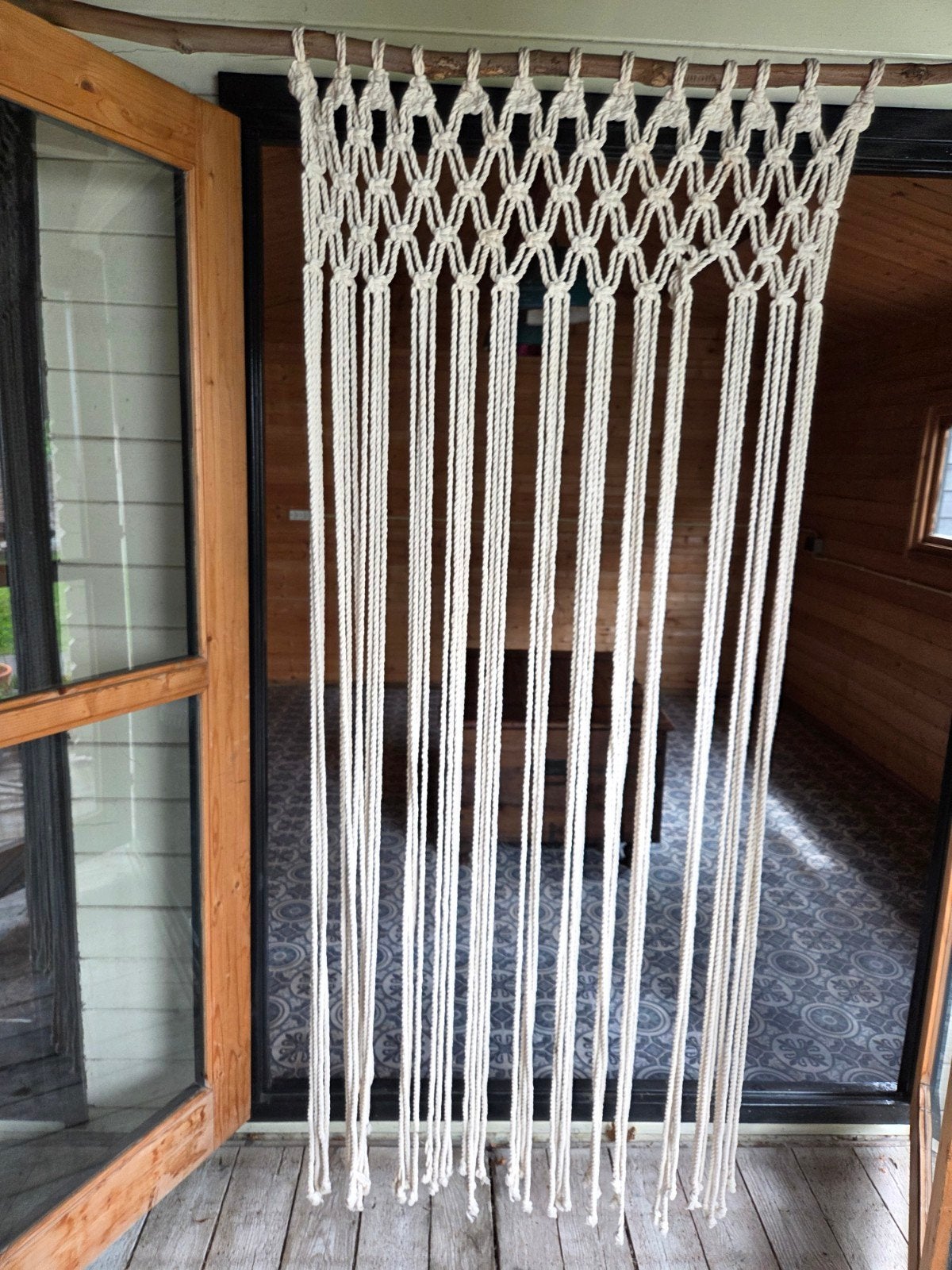 Macramé vliegengordijn/wandbekleding, Ophalen of Verzenden