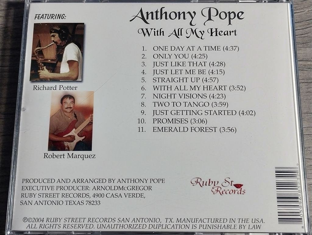 Anthony Pope - With All My Heart, Ophalen of Verzenden, Zo goed als nieuw, Jazz