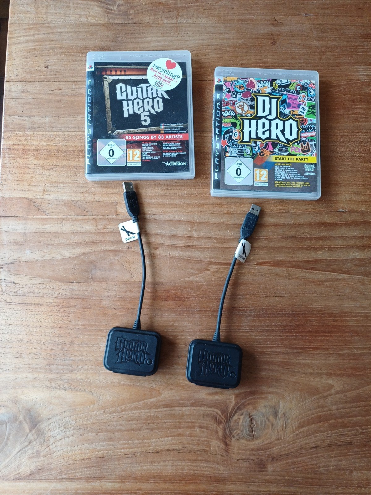 Guitar Hero 5 & DJ Hero PS3 met USB-ontvanger, Spelcomputers en Games, Games | Sony PlayStation 3, 1 speler, Ophalen of Verzenden