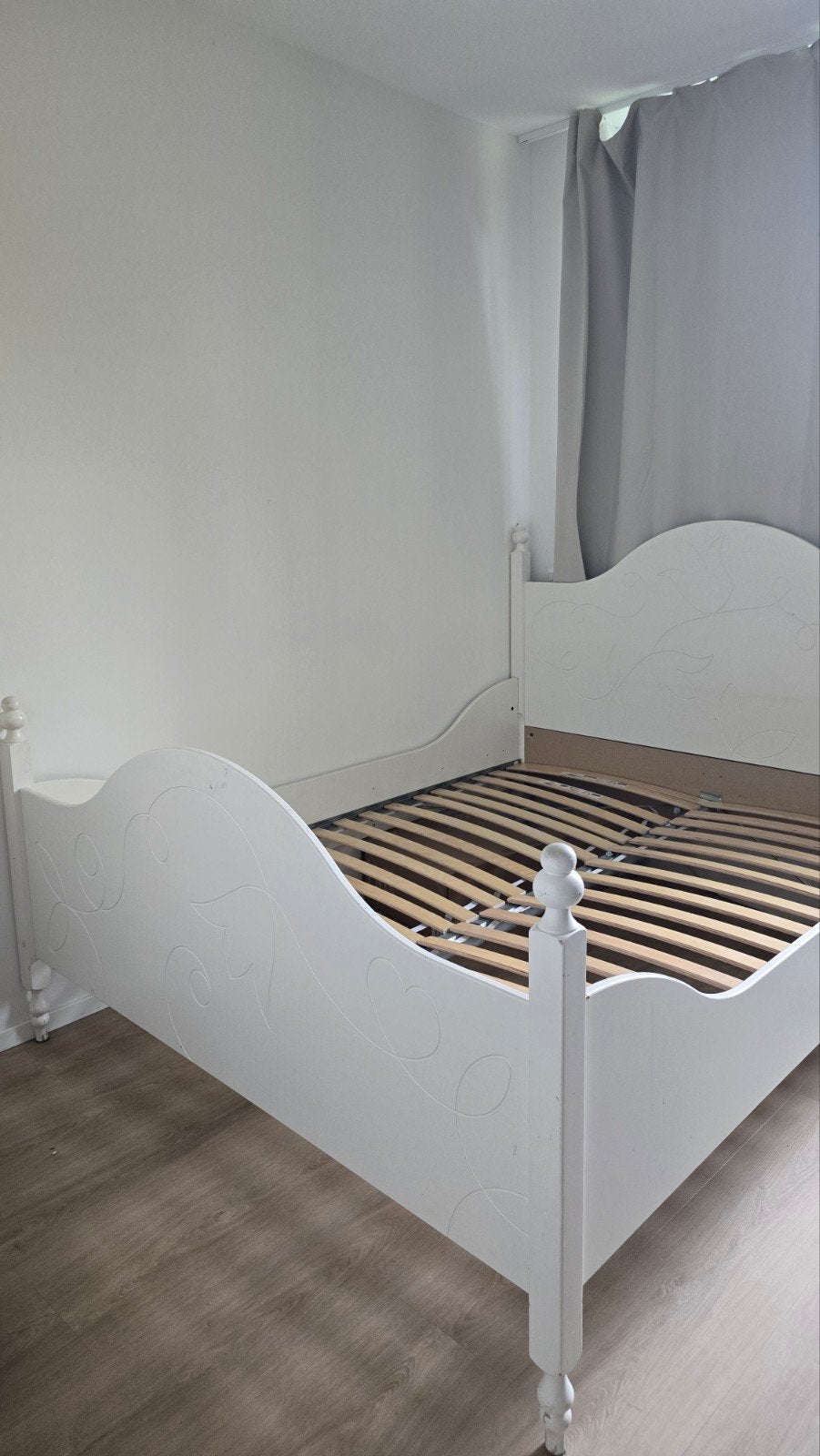 IKEA king size bed, Ophalen, Tweepersoons, Hout, 160 cm