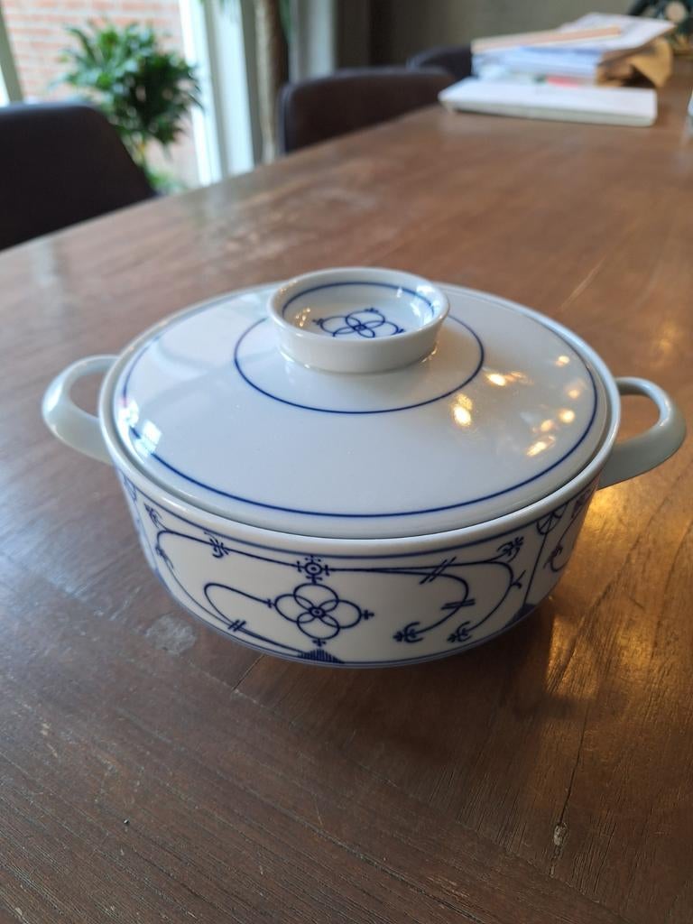 Vintage Blau Saks soepterrine met deksel, Antiek en Kunst, Antiek | Servies los, Ophalen