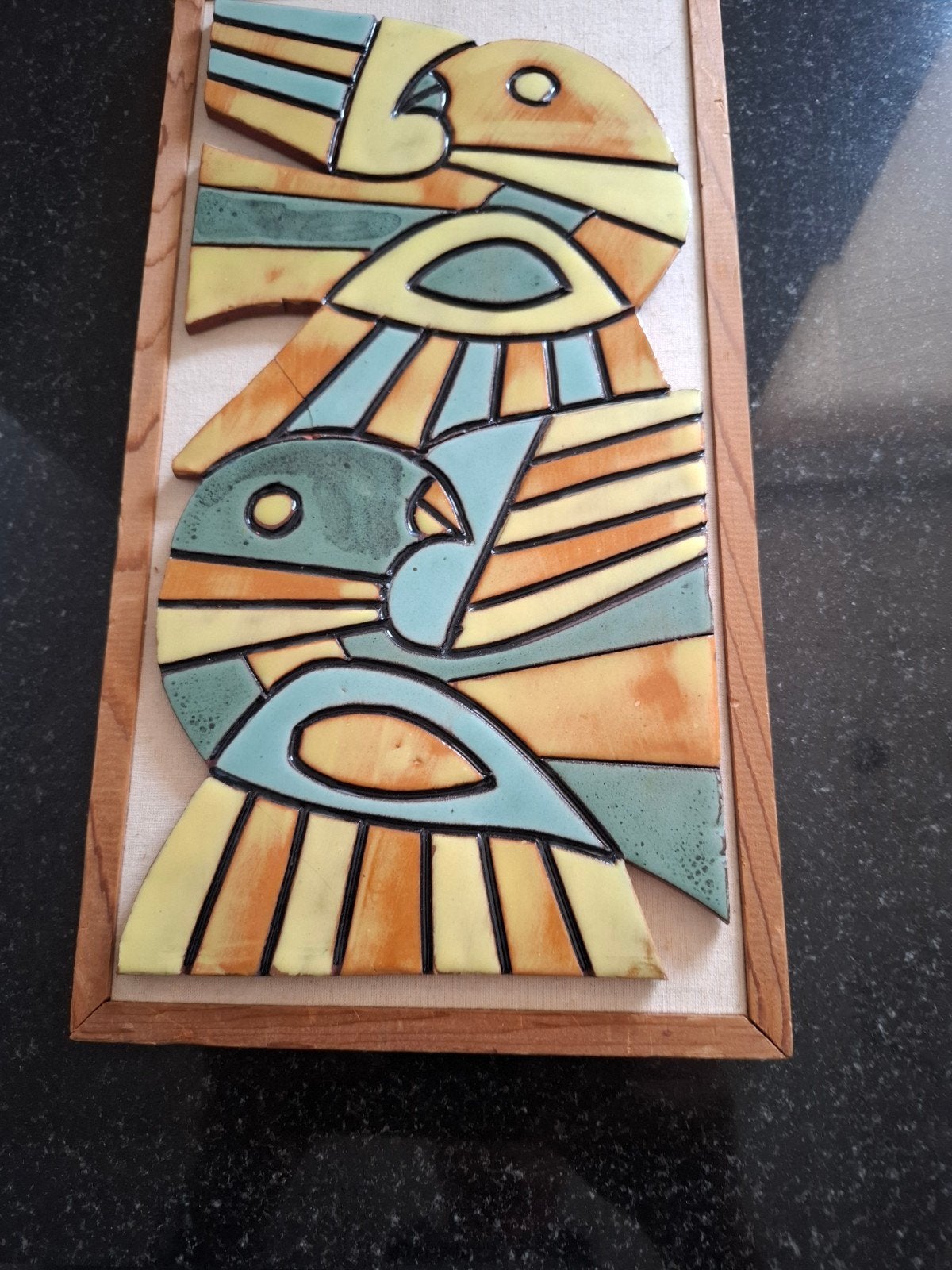 Wanddecoratie vogels van pottenbakkerij, Ophalen of Verzenden, Dier