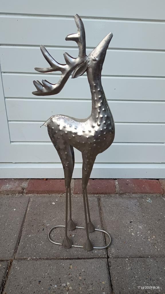 Decoratief metalen hert - Uniek design, Ophalen of Verzenden, Zo goed als nieuw
