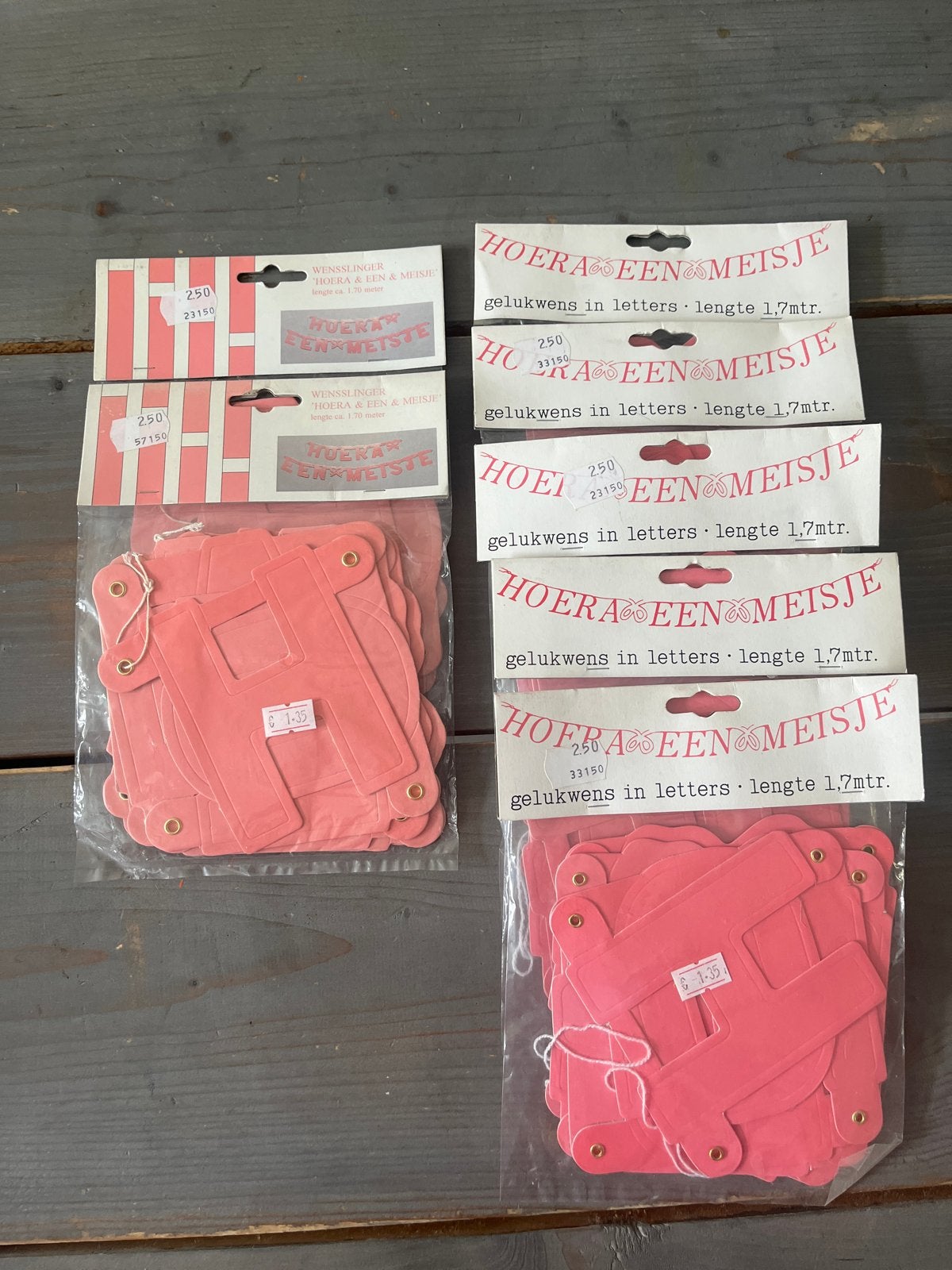 Wensslinger 'Hoera een Meisje' - Roze Feestversiering, Ophalen of Verzenden, Nieuw, Versiering, Geboorte of Huwelijk