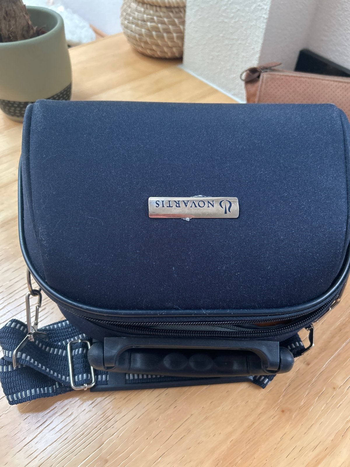Handige Beautycase/Reistas met Spiegeltje - Donkerblauw, Sieraden, Tassen en Uiterlijk, Ophalen, Gebruikt, Softcase, Blauw