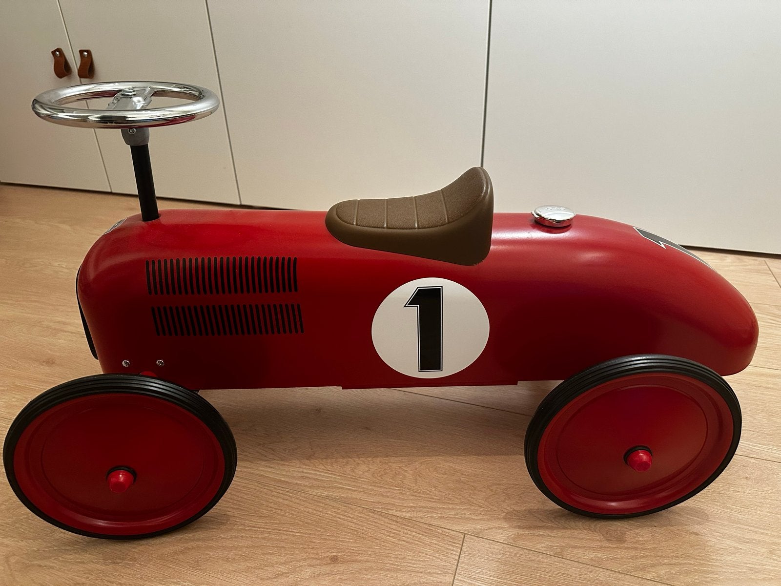 Retro Roller Loopauto Rood - Klassiek Design, Ophalen, Zo goed als nieuw
