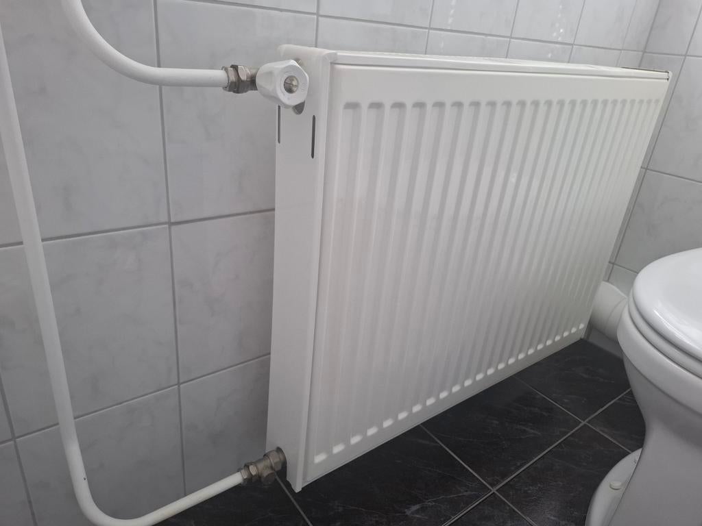 Compacte radiator voor badkamer of toilet, Doe-het-zelf en Verbouw, 30 tot 80 cm, Gebruikt, Radiator, Minder dan 60 cm