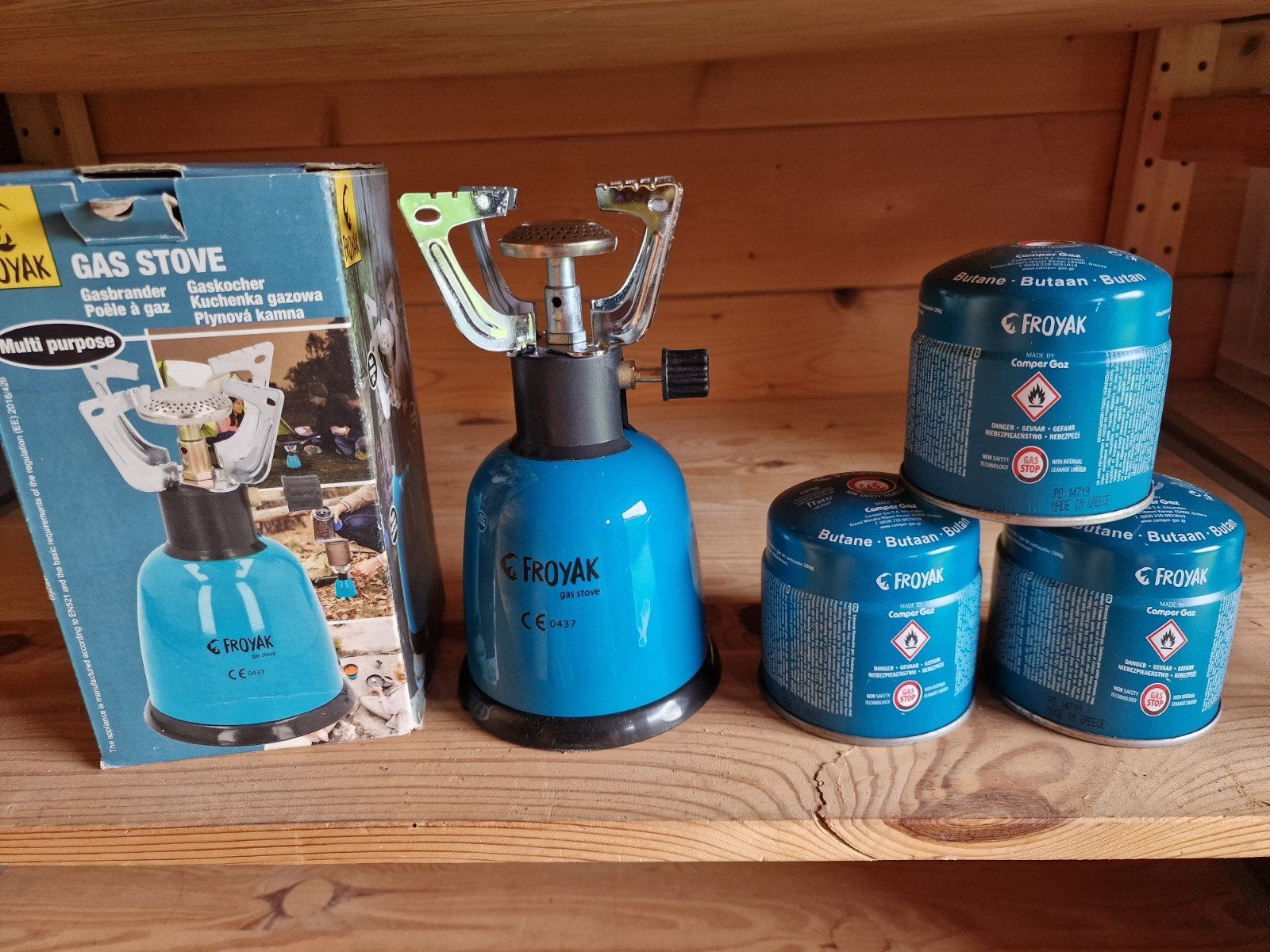 Froyak Gasbrander (nieuw) met 3 nieuwe gasbusjes, Ophalen, Nieuw