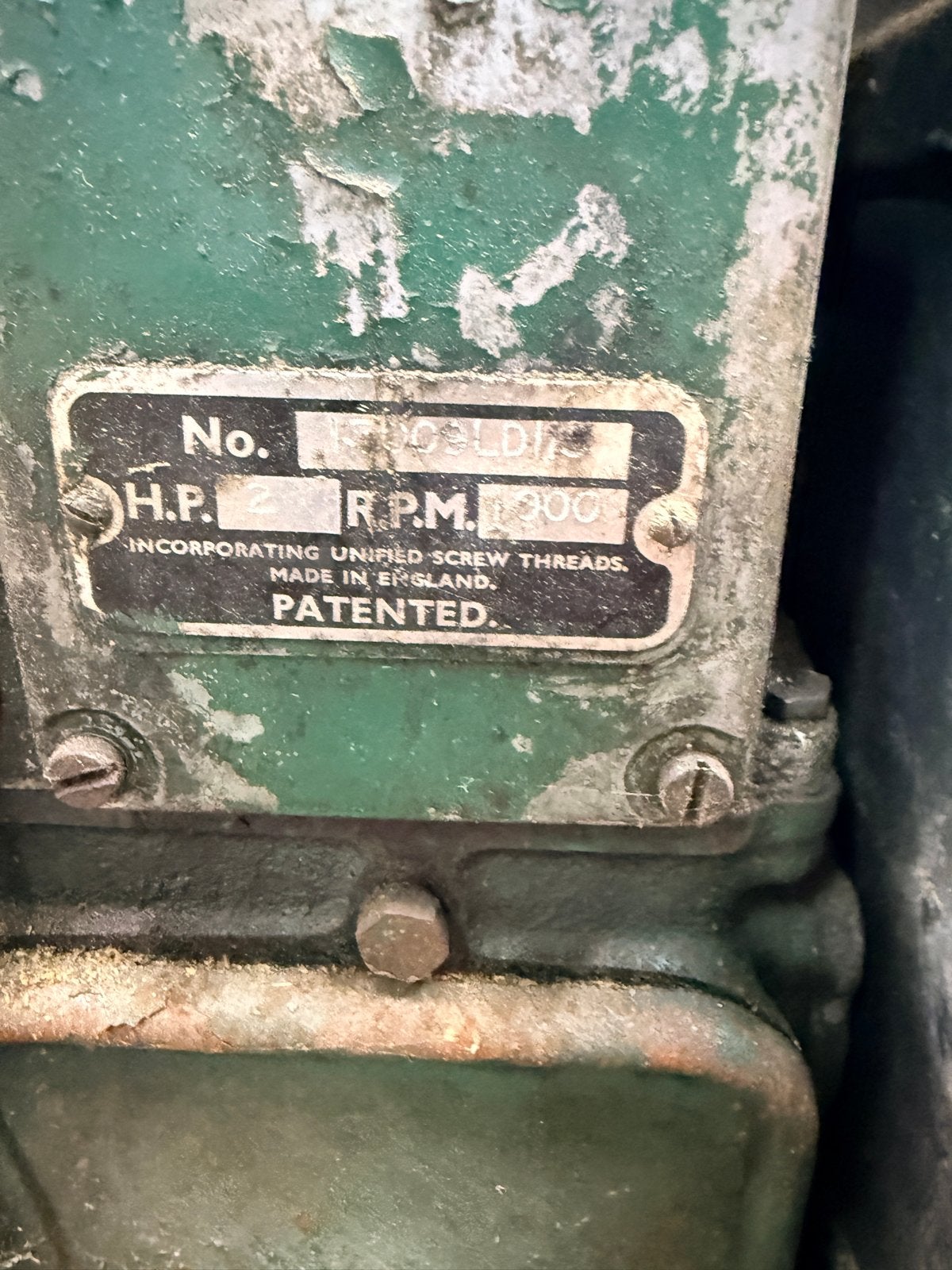 Lister Dieselmotor - 2 PK, 1200 RPM, Ophalen
