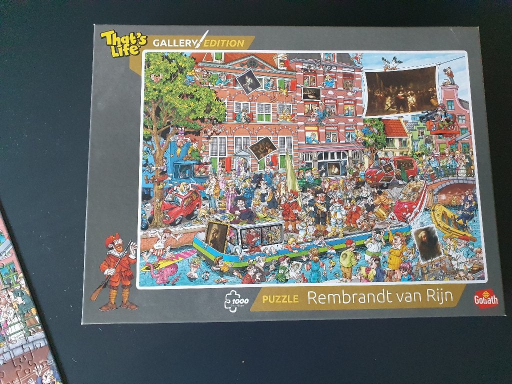 Puzzel 1000 Gallerij edition Rembrandt van Rijn, Ophalen of Verzenden, 500 t/m 1500 stukjes, Zo goed als nieuw, Legpuzzel