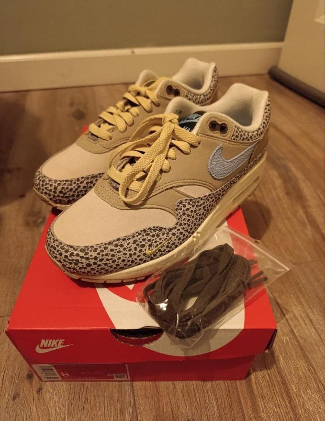 Nike Air Max 1 'Safari Cobblestone' maat EU 39, Bruin, Nike, Nieuw, Ophalen of Verzenden