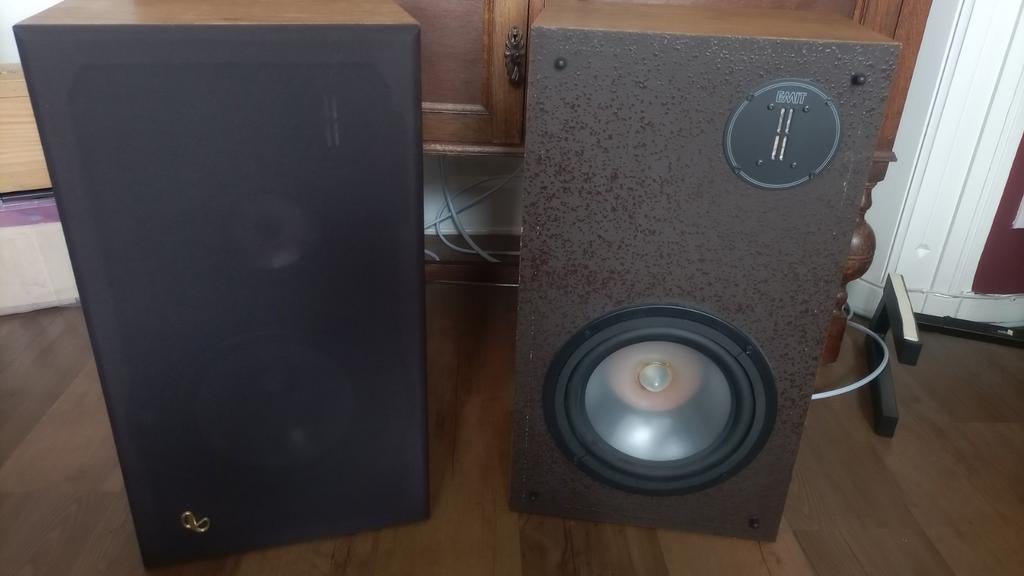 Infinity RSa speakers met EMIT tweeter (nieuw foam), Overige merken, Gebruikt, Ophalen of Verzenden, 120 watt of meer