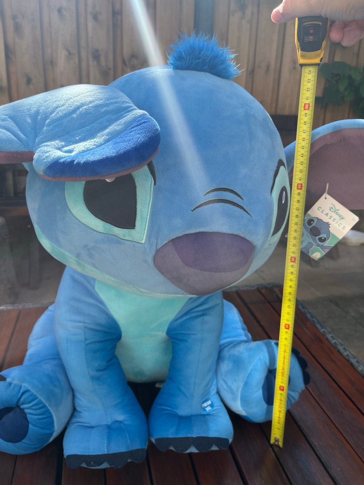 Grote Disney Stitch Knuffel met Geluid - 55 cm, Overige typen, Blauw, Ophalen of Verzenden, Zo goed als nieuw