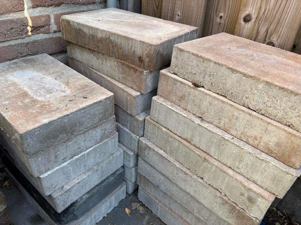 Terrastegels tuintegels, Tuin en Terras, Ophalen, Zo goed als nieuw, Hout