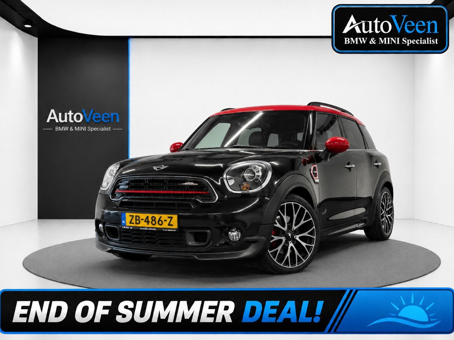 Mini Countryman 1.6 John Cooper Works ALL4 Chili (LEDER, HAR, Auto's, Euro 5, Gebruikt, Leder en Stof, Zwart