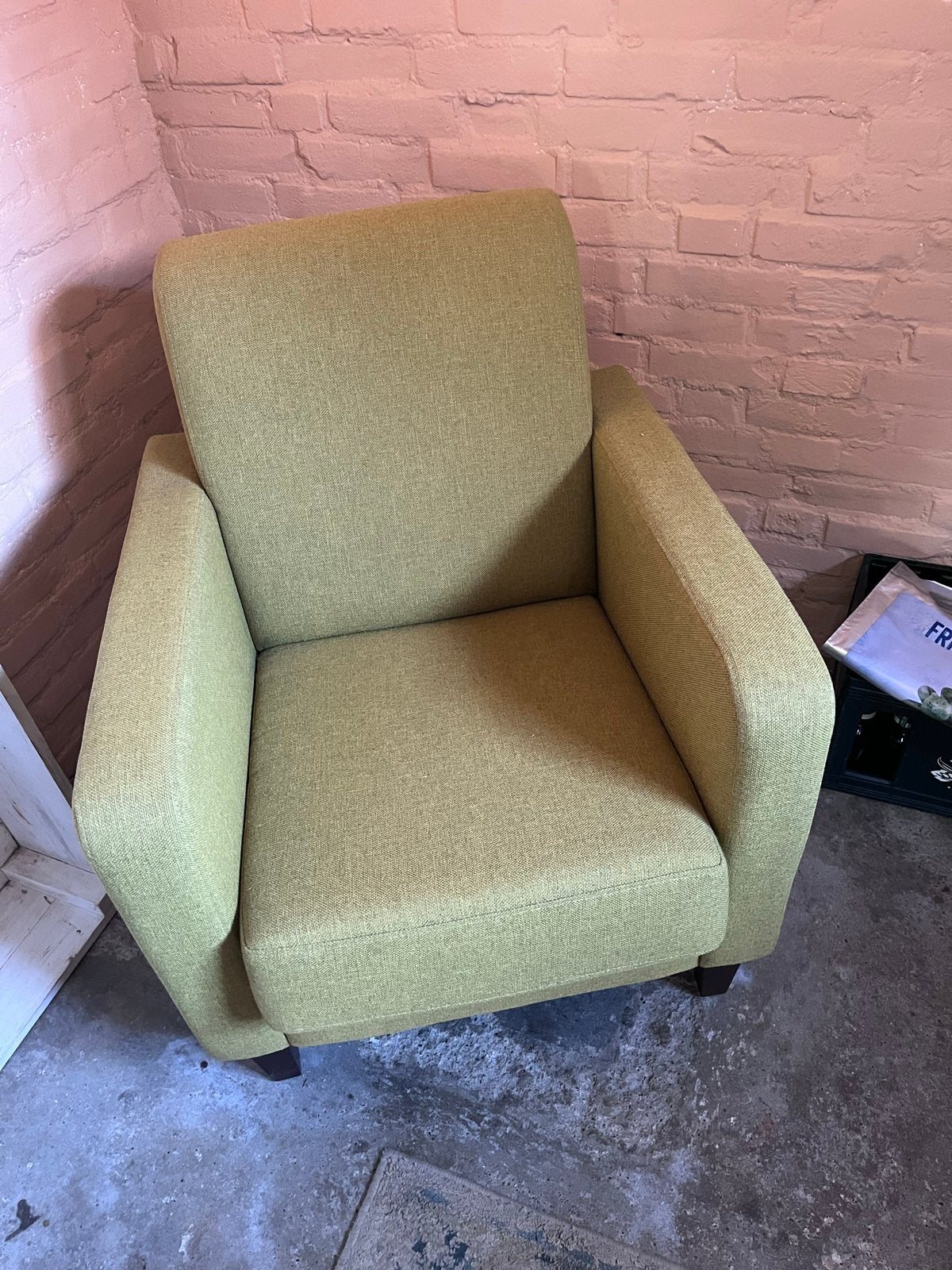 Comfortabele Groene Fauteuil - Perfect voor elk interieur, Ophalen, Gebruikt, Stof, 75 tot 100 cm