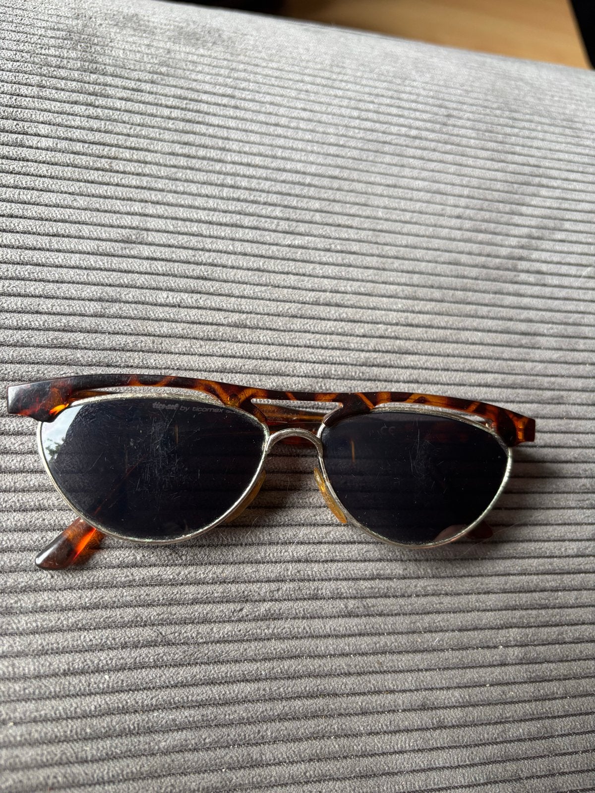 Vintage Retro Zonnebril - Jaren '80 Stijl merk Tico sol, Overige merken, Gebruikt, Zonnebril, Bruin