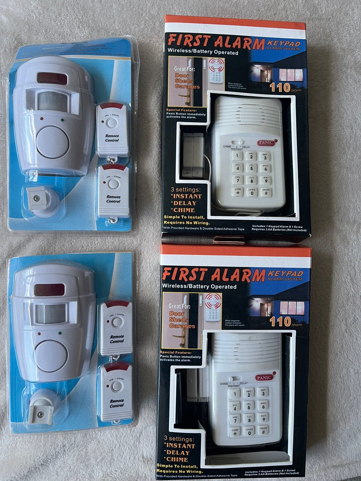 4 sets alarm voor deuren en ruimte detectie, Detector, Sensor of Melder, Verzenden, Raam of Deur, Nieuw