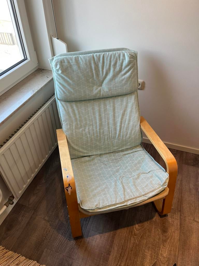 Poang fauteuil ikea, Huis en Inrichting, Fauteuils, Ophalen, Gebruikt, 75 tot 100 cm, 50 tot 75 cm
