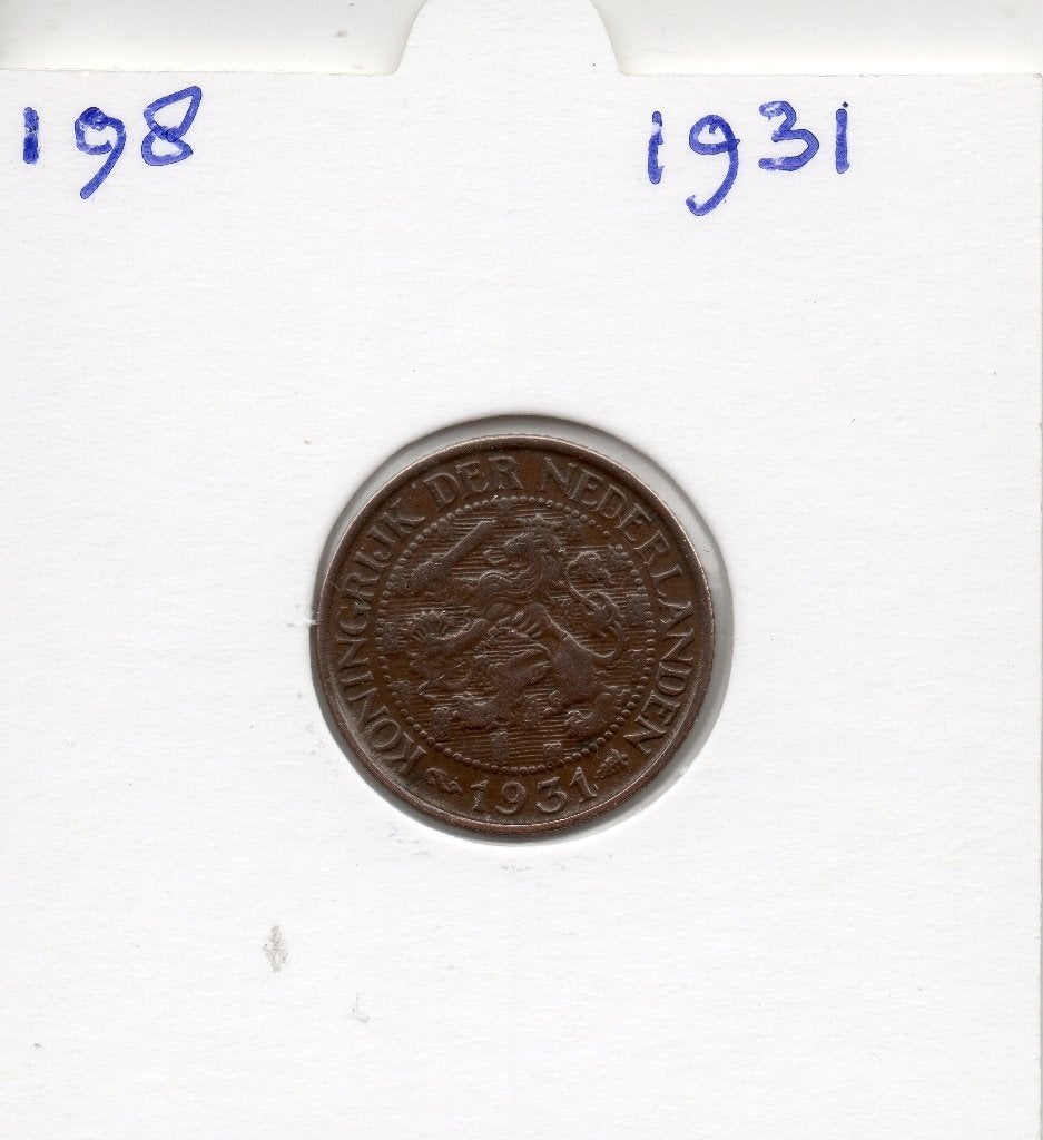 WILHELMINA 1 CENT 1931-1, Postzegels en Munten, Ophalen of Verzenden, Koningin Wilhelmina, 1 cent, Losse munt
