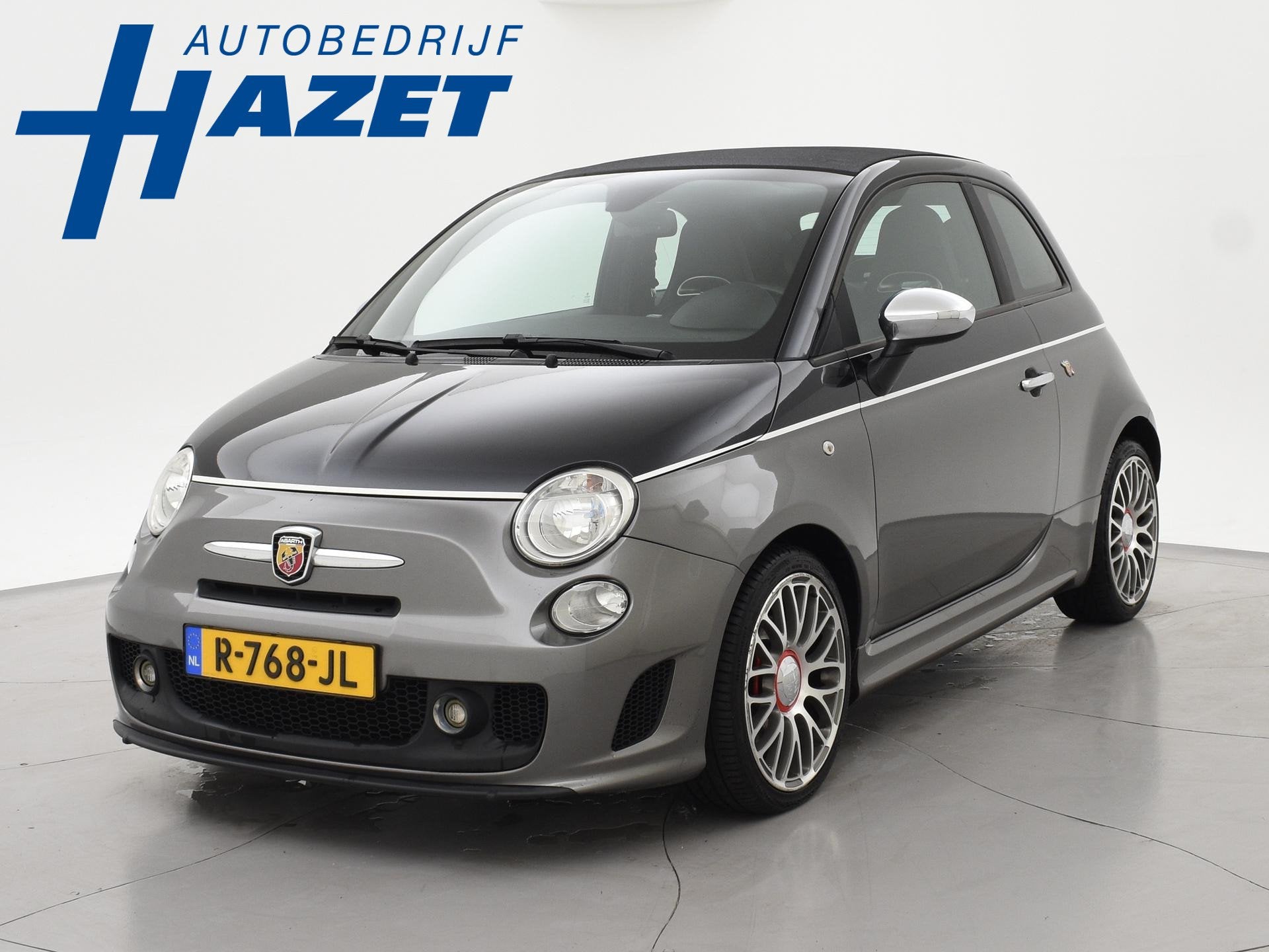 Fiat 500 C ABARTH 1.4 T-JET 135 PK TWO-TONE + ZWART LEDER |, Auto's, Voorwielaandrijving, Euro 6, 4 cilinders, Cabriolet