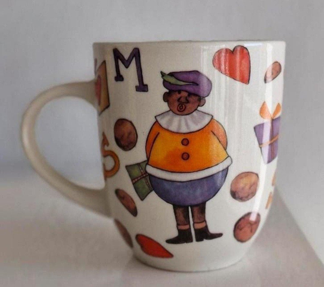 Beker Sinterklaas en Zwarte Piet, Diversen, Sinterklaas, Ophalen of Verzenden